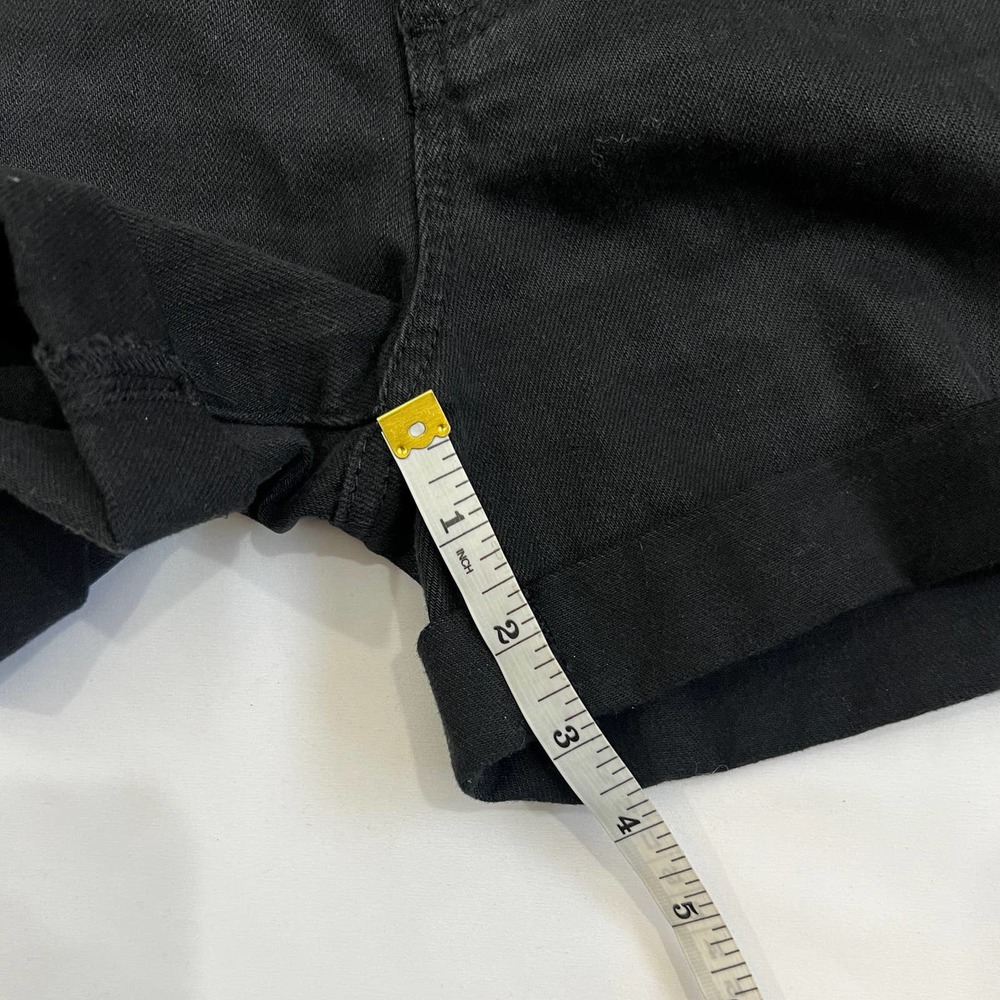 AG Adriano Goldschmied The Hailey Ex Boyfriend Roll Up Jean Short Black Size 26 - Picture 8 of 9